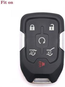 img 3 attached to Брелок с защитным чехлом Keyless Entry TPU Подходит для брелоков 2014 2015 2016 2017 года Chevrolet Tahoe Suburban GMC Yukon (серебристый)