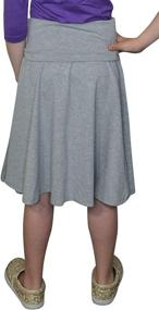 img 1 attached to 👗 Stylish Girls' Skirts & Skorts with Adjustable Foldover Waistband — Kosher Casual