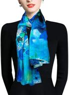 🧣 stylish and sustainable: ecowonder 100% silk scarf for women - fashion shawls, lightweight and long for various styling options, perfect silk head scarf and wonderful gift for ladies logo