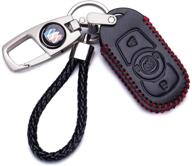 qzs key chain fob cover shell - 2020 for remote ker ring case bag black for buick lacrosse regal verano encore envision gl8 4-buttons smart key (buick-3 black) logo