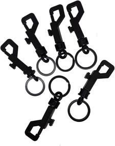 img 4 attached to PeavyTailor Key Hooks Black Plastic Spring