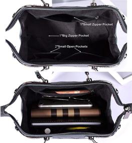 img 1 attached to Luminous Holographic Reflective 👜 Geometric Handbags & Wallets for Women