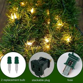 img 3 attached to 🎄 Twinkle Star 15 FT Pre-lit Christmas Garland - Lighted Artificial Pine Garland with 35 Clear Incandescent Mini Lights - Perfect for Indoor/Outdoor Winter Holiday Decor