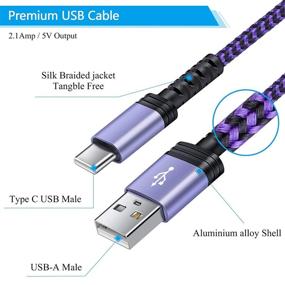 img 2 attached to 🔌 Кабель зарядки USB C 6FT 2Pack для быстрой зарядки Samsung Galaxy & Google Pixel - силовой кабель для S21 Ultra/S20 Plus/Note 20 Ultra и других