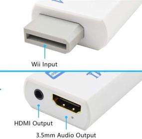 img 2 attached to 🎮 Wii to HDMI Converter for Full HD Devices - Vergissm Wii HDMI Adapter with 3.5mm Audio Jack | 1080p/720p HDMI Output | Compatible with All Wii Display Modes