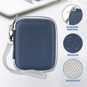 img 3 attached to 🔒 ProCase Samsung T7/ T7 Touch Portable SSD Hard Carrying Case with 2 Cable Ties - Navy: Shockproof Storage Organizer for T7/ T7 Portable 500GB 1TB 2TB Solid State Drives
