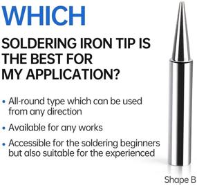 img 3 attached to High-Quality 900M-T-B Soldering Tips: 6-Pack Compatible with HAKKO Soldering Irons & Stations