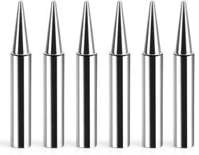 img 4 attached to High-Quality 900M-T-B Soldering Tips: 6-Pack Compatible with HAKKO Soldering Irons & Stations