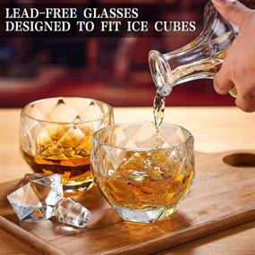 img 1 attached to 🥃 Onearf Whiskey Decanter Sets: Premium 870ml Crystal Liquor Decanter with Whiskey Glasses in Magnetic Gift Box - Personalized 5-Piece Bourbon Set for Liquor, Scotch, Bourbon, Brandy