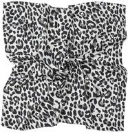 evq leopard print square scarves logo