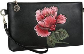 img 4 attached to 👜 WILD WORLD Women's Fashion Leather Wristlet Handbags & Wallets