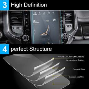 img 1 attached to TTCR-II Anti-Explosion Tempered Glass Screen Protector for Ram 1500 2500 3500 5500 Navigation Display [2019-2021], 12-Inches Console GPS Screen Protector