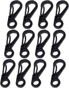 img 4 attached to Metal Spring Wiregate Hook Mini Carabiner Clips with Keychain Backpack Clasps and Eye Hole - Bytiyar