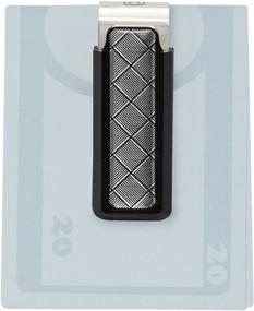 img 2 attached to M Clip Money Clip - Silver Herringbone Pattern