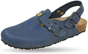 img 1 attached to Weeger Antistatic Strap Ocean Leather Men's Shoes
