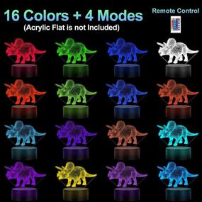 img 3 attached to 🌟 EEEKit 4 Pack 3D Night LED Light Lamp Base: Colorful Remote Control & USB Cable Included for Acrylic and Plexiglass Art, Decorative Lights for Room, Shop, Restaurant (Black)