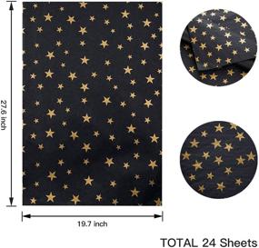 img 2 attached to 🎁 24pcs Black Gold Gift Bags with Star Tissue Paper for Birthday Party Wedding Bridal Baby Shower - Sharlity (8.5 x 6.3 x 3.15inch)