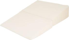 img 4 attached to 🌙 Lavish Home Folding Wedge Supportive Memory Foam Pillow: Pregnancy, Acid Reflux, Snoring, Back Pain Solutions! 31"x24"x7", Ivory + Cover Included!