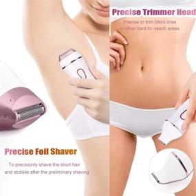 img 3 attached to 🪒 6-in-1 Electric Razors for Women: Painlessly Remove Body Hair with Bikini Trimmer for Legs, Underarms & Bikini Area - Waterproof & Rechargeable Wet/Dry Shaver Kit