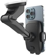 📱 iphone car mount encased - dashboard/windshield cell phone holder for iphone 11/12/13/pro max (case compatible) logo