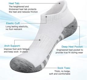 img 3 attached to 🏃 Felicigeely Ankle Athletic Running Socks: Low Cut, Breathable & Cushioned for Men and Women - 6 Pairs