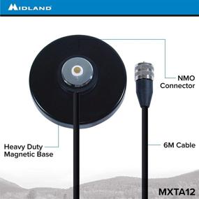 img 1 attached to 📡Антенны Midland Mag Mount с разъемом NMO и кабелем 12 футов - совместимы с радиостанциями Midland MXT105, MXT115, MXT275, MXT400 MicroMobile