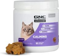 🐱 gnc pets advanced cat supplements - soft chews for cat health: calming, joint support, hairball control, immune boost - cat vitamins, treats & medicine logo
