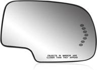 🔥 heated mirror glass for cadillac escalade yukon chevy chevrolet suburban silverado gmc sierra tahoe avalanche silverado sierra - passenger side with turn signal - right heated mirror glass logo