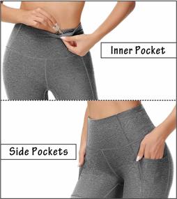 img 1 attached to Heathyoga Women's High Waist Yoga Shorts with Pockets - Perfect for Workouts, Running, and Biking