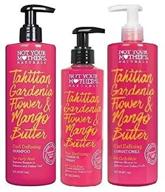curl defining hair care set: not your mother's naturals, tahitian gardenia flower and mango butter, shampoo, conditioner, and curl defining cream logo