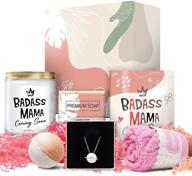 ultimate care package for new moms: 6pcs pregnancy gifts, self care & spa set - perfect for first time moms, with funny twist for mother's day logo