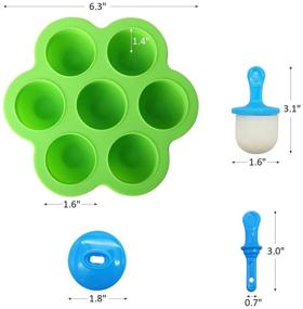 img 3 attached to 🍦 Versatile Mini Silicone Popsicle Mold: 7-Cavity Ice Pop Maker with Colorful Sticks, Ideal for DIY Ice Cream, Lollipops, Baby Food Storage, and Non-Stick Ice Cube Trays