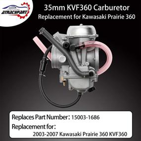 img 2 attached to 🔧 Высококачественная замена карбюратора 35 мм для Kawasaki Prairie 360 KVF360 серии 2003-2007 гг. - модель №15003-1686