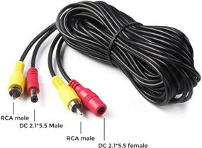 img 2 attached to 🔌 10м/30ф RCA стандартный видеокабель - продленный кабель для резервной камеры (C003-10м/30фт)