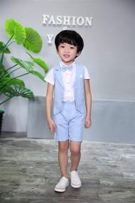 img 1 attached to Cotton Linen Sleeveless Outfit: Stylish Boys' Clothing for Suits & Sport Coats