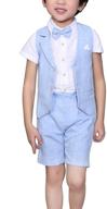 cotton linen sleeveless outfit: stylish boys' clothing for suits & sport coats logo