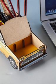 img 1 attached to 🚌 DecentGadget School Bus Pen Holder: Organize Your Desk with this Stylish Car Shaped Pencil Pot