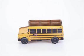 img 4 attached to 🚌 DecentGadget School Bus Pen Holder: Organize Your Desk with this Stylish Car Shaped Pencil Pot