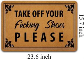 img 1 attached to 🚪 Naiteu Funny Doormat Welcome Mat - Remove Your Shoes Please - Machine Washable, Non-Slip Rubber Backing - Bathroom Kitchen Decor Area Rug - Indoor Outdoor Rug 23.6"(W) X 15.7"(L)