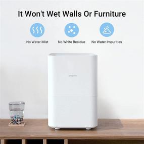 img 2 attached to 🌬️ Smartmi 4L Top Fill Air Humidifier - Cool Evaporative Humidifiers for Bedroom Home Large Room Baby Room, Easy to Clean, Whisper Quiet, Smart APP Control, Auto Shut-off