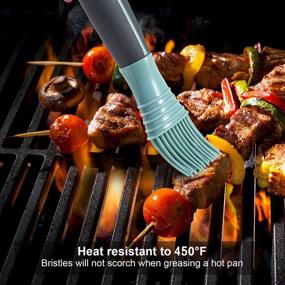 img 1 attached to 🔥 Set of 2 Caperci Silicone Basting Pastry Brushes - Ideal for Baking, BBQ, Grill, Kitchen Cooking & Desserts, Food Grade & Dishwasher Safe