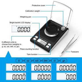 img 2 attached to 📏 High-Precision Milligram Scale: Maxus Reloading Scale 50g x 0.001g for Accurate Measurements - Includes Calibration Weights, Tweezer, Trays, 6 Unit Conversion, and Bright LCD Display (Battery Included)