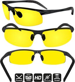 img 1 attached to BLUPOND Night Driving Glasses - Men's & Women's HD Yellow Vision for Optimal Clarity - Knight Visor