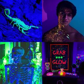 img 2 attached to 🎃 Enhance Your Glow Party and Halloween Decor with 2 Pack of Black Light Bars - 10W 1ft USB Portable UV Led Blacklight Tube