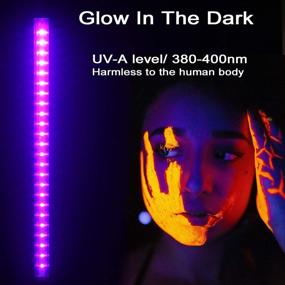 img 3 attached to 🎃 Enhance Your Glow Party and Halloween Decor with 2 Pack of Black Light Bars - 10W 1ft USB Portable UV Led Blacklight Tube