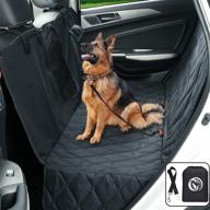 🐶 dog car hammock - heavy duty car seat cover for dogs - back seat dog car seat cover with mesh window & multiple pockets - large car hammock for dogs, suv/truck - washable 600d oxford logo