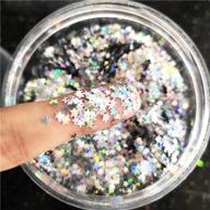 ✨ shimmering tiny stars glitter confetti: perfect for party decoration, diy crafts, nail and body art – 10g holographic silver logo