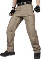 👖 men's relaxed fit water-resistant tactical combat army cargo work pants with multiple pockets - free soldier логотип