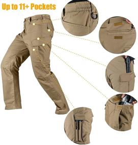 img 1 attached to 👖 Men's Relaxed Fit Water-Resistant Tactical Combat Army Cargo Work Pants with Multiple Pockets - FREE SOLDIER