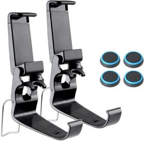 img 4 attached to 📱 Convenient Foldable Mobile Phone Holder for Xbox One/S Controllers (2-Pack, Black)